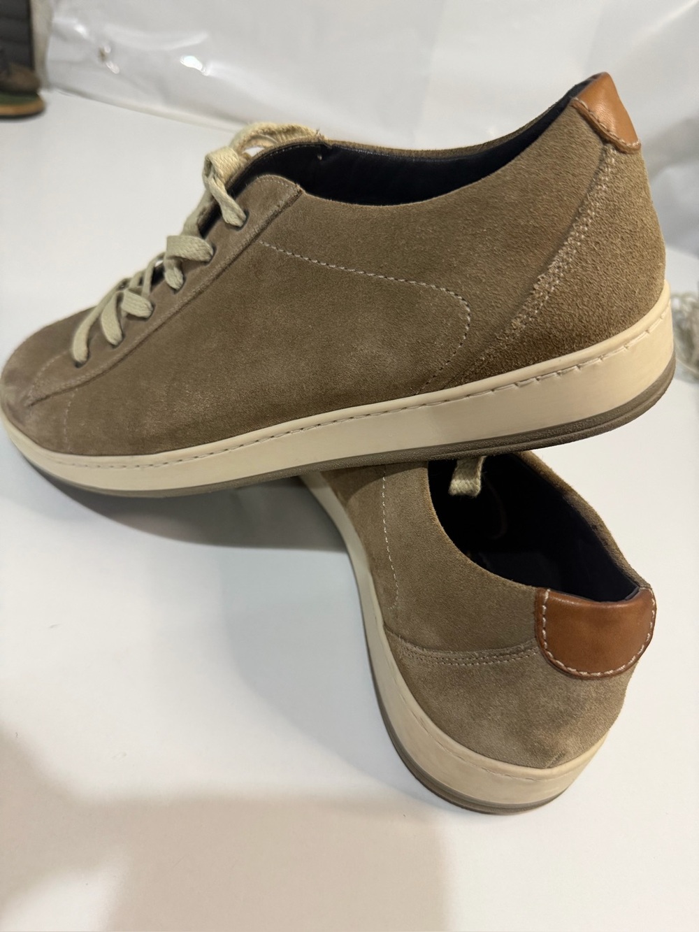 To Boot New York Adam Derrick Mens Tan Suede Lace Up Sneakers Shoes Size 7.5